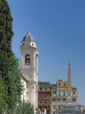 Foto S. Trinita dei Monti mit Obelisk - Rom