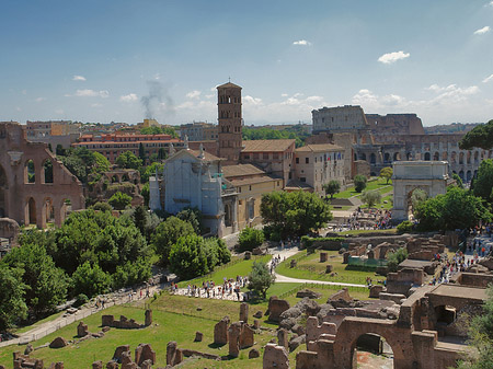 Blick auf das Forum Romanum Fotos
