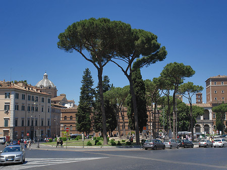 Verkehr an der Piazza Venezia Fotos