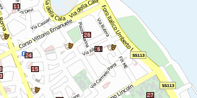 Stadtplan Galleria Regionale della Sicilia Palermo