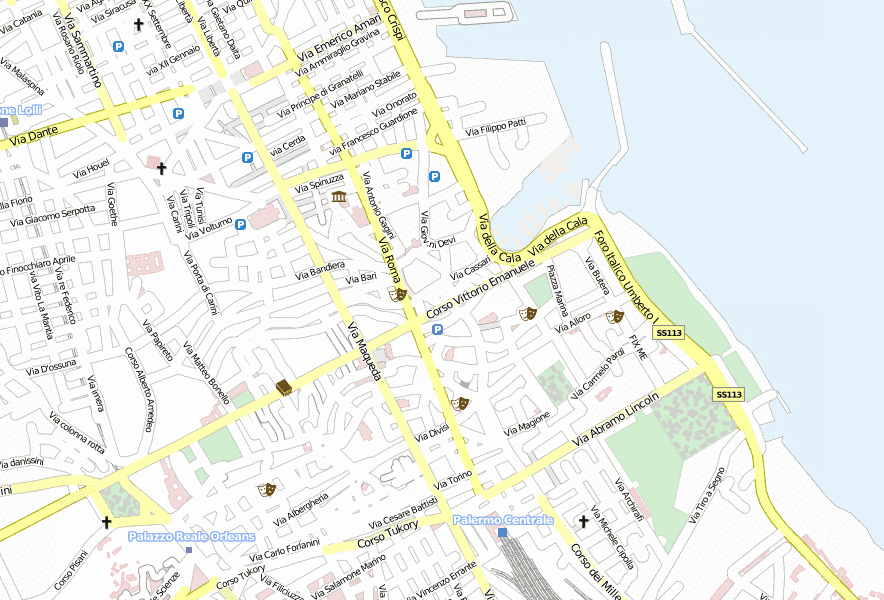 Stadtplan Palermo Attraktionen Und Hotelbuchung Stadtplan Palermo Attraktionen Und Hotelbuchung